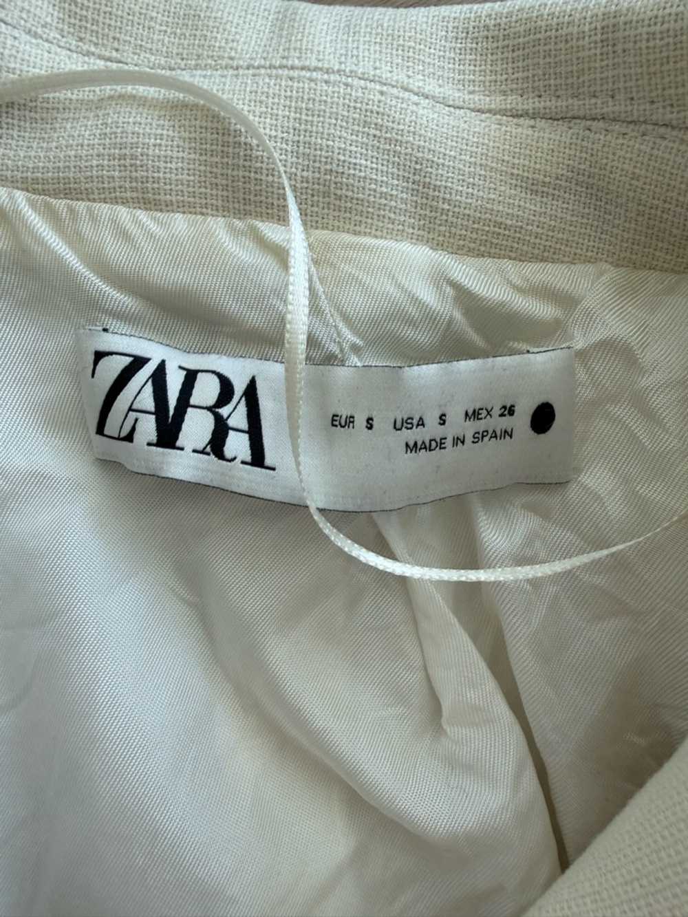 White Women's Tailored Blazer Jacket - Picture 3 of 4